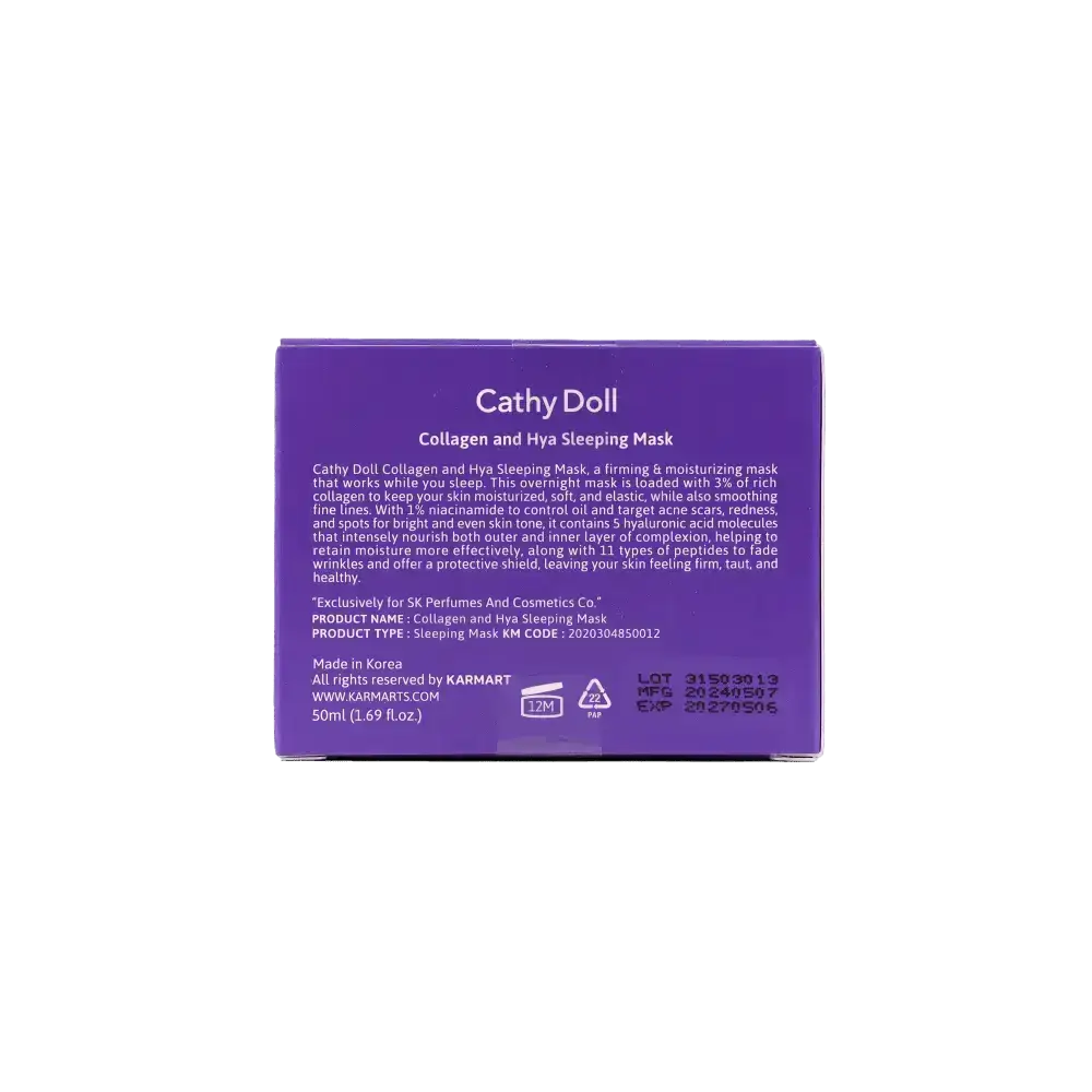 CATHY DOLL - Cathy Doll 3% Collagen & Hya Sleeping Mask 50ml - Pharmazone - SubB17