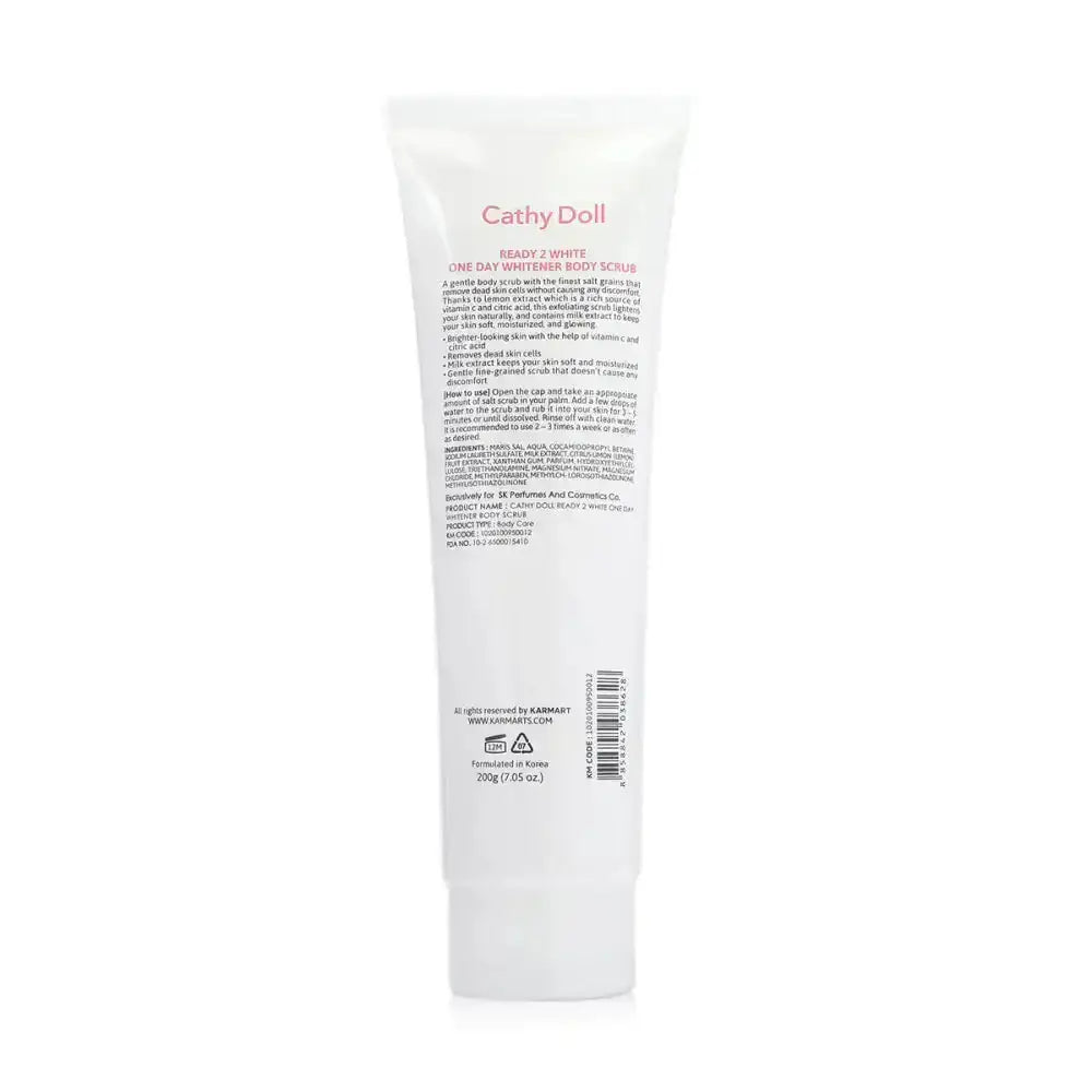 CATHY DOLL - Cathy Doll Ready 2 White One Day Whitener Body Scrub 200g - Pharmazone - SubB20