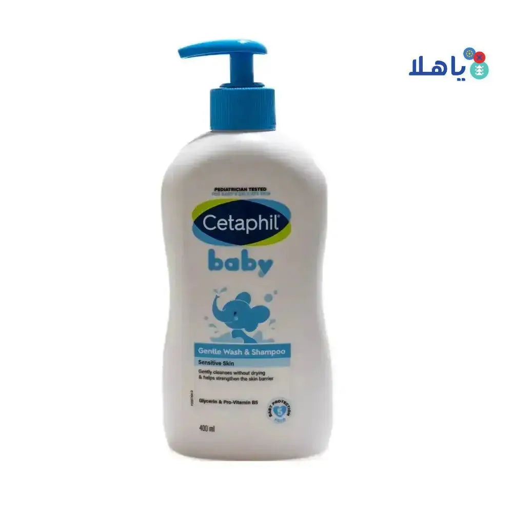 CETAPHIL - CETAPHIL BABY GENTLE WASH & SHAMPOO WITH GLY. & PANT.400ML - Pharmazone - 