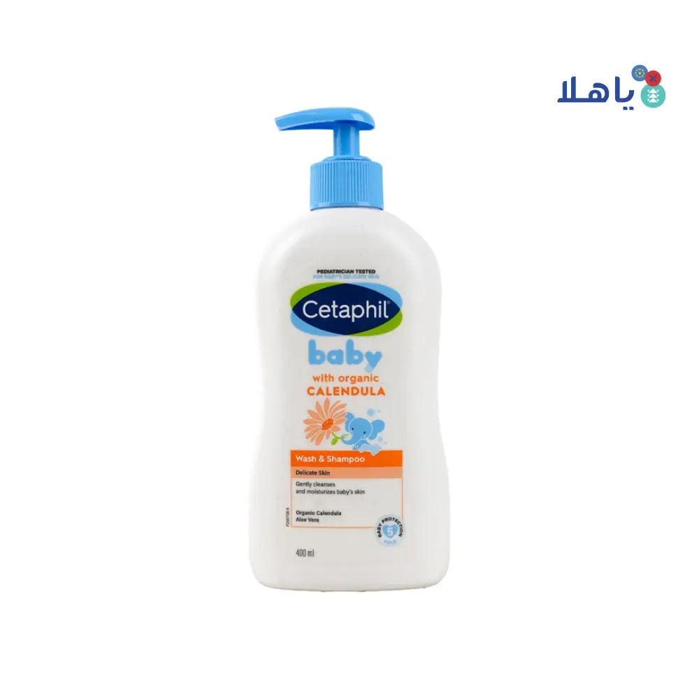 CETAPHIL BABY WASH & SHAMPOO WITH ORAGANIC CALENDULA 400ML