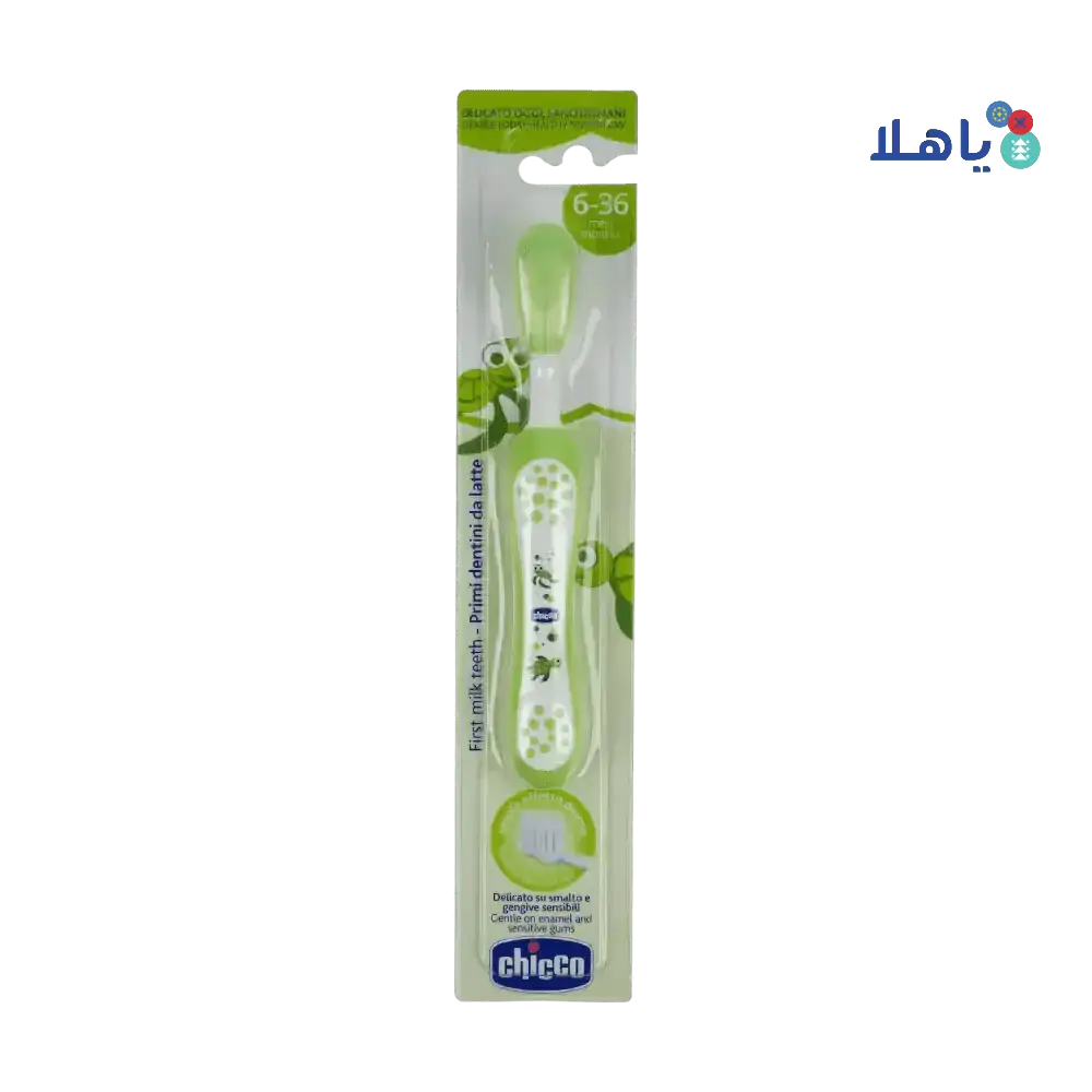 CHICCO - Chicco kids Toothbrush 6 - 36 Months - Green - 2618 - Pharmazone - 