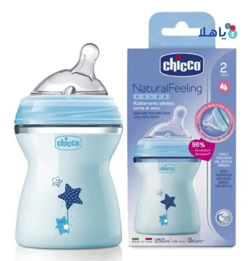 CHICCO - Chicco Natural Feeling Bottle Blue 250ml (2m+) - 5019 - Pharmazone - 