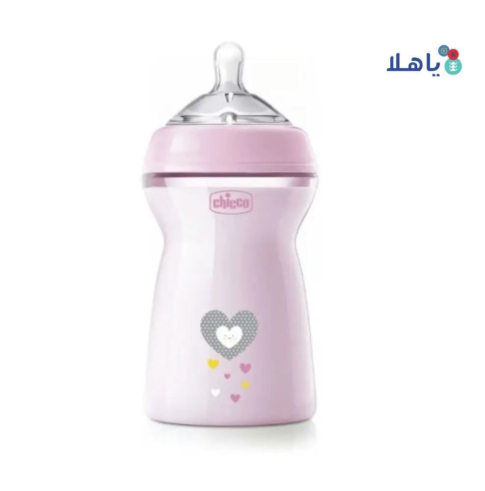 Chicco Natural Feeling Bottle Pink 330ml (6m+)-0731/3749