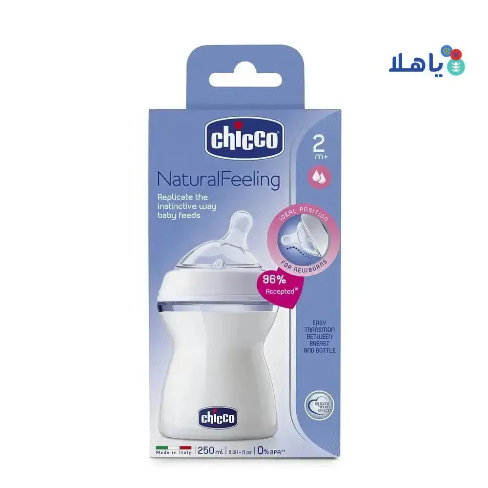 CHICCO - Chicco Natural Feeling Bottle Silver 250ml (2m+) - 3664 - Pharmazone - 