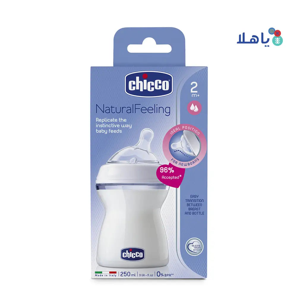 Chicco Natural Feeling Bottle Silver 250ml (2m+)-3664