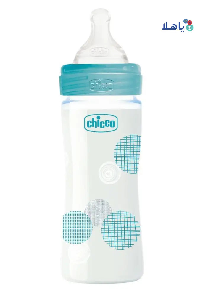 Chicco Well-Being Glass Slow (0m+) 240ml Boy-9942