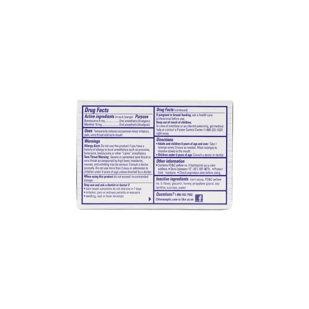 CHLORASEPTIC - Chloraseptic Honey & Lemon 18 Loz - Pharmazone - 