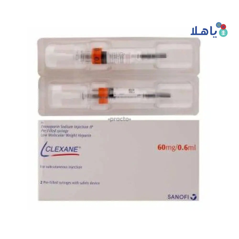 CLEXANE 60MG/0.6ML 2 SYRINGE