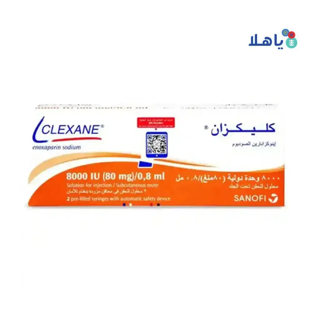 SANOFI Pharma - CLEXANE 80MG/0.8ML 2 SYRINGE - Pharmazone - 