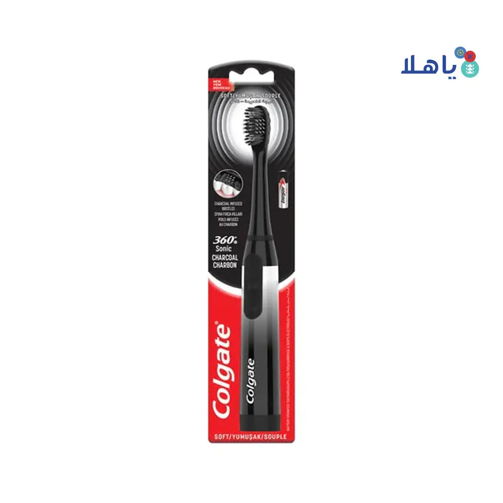 COLGATE 360 SONIC CHARCOAL CHARBON SOFT TOOTHBRUSH*