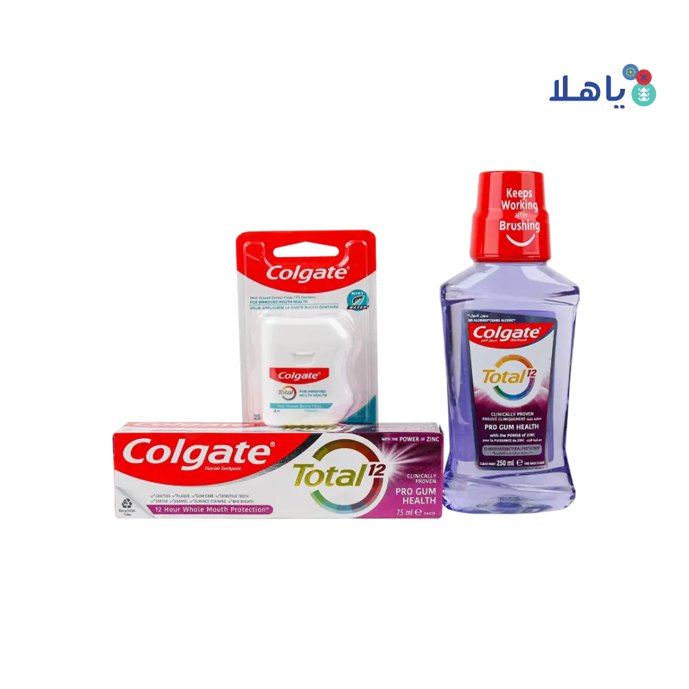 Colgate Toothpaste + Mouthwash + Floss Set