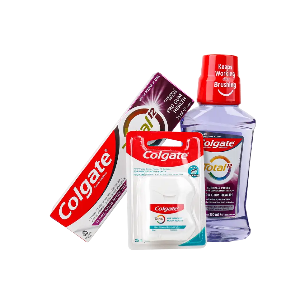 Colgate Toothpaste + Mouthwash + Floss Set