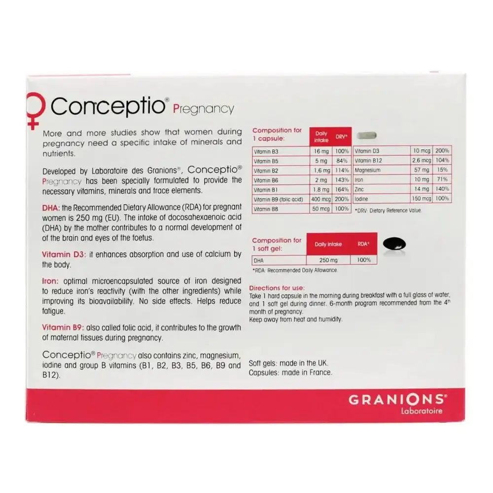 GRANIONS - Conceptio Pregnancy 30 Days - Pharmazone - 