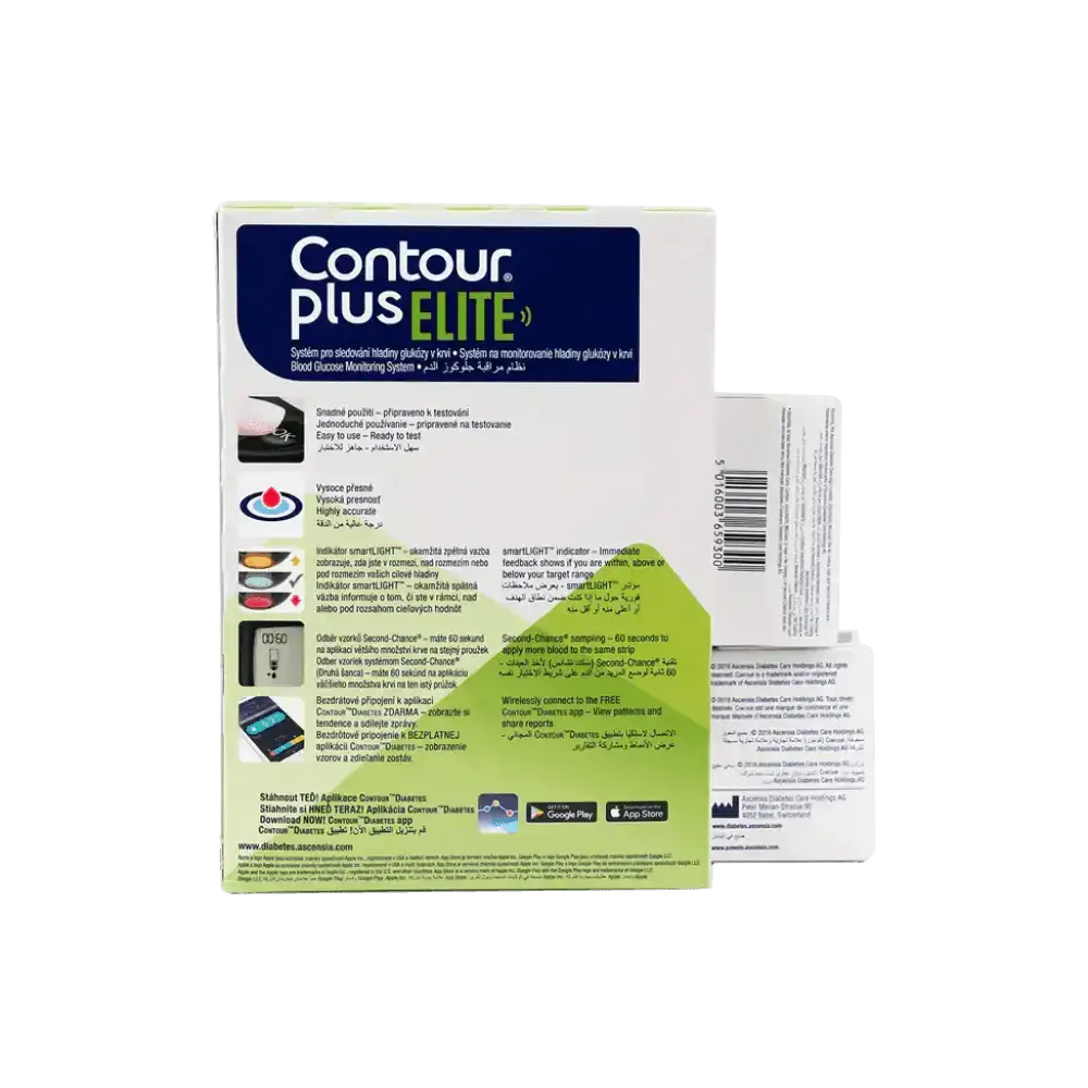 BAYER DIAGNOSTIC - Contour Plus Elite Glucometer+50 strips+25 Lancets - Pharmazone - 