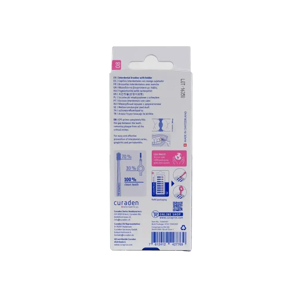 CURADEN - Curaprox Prime Start Interdental Brush Pink - CPS08 - Pharmazone - 