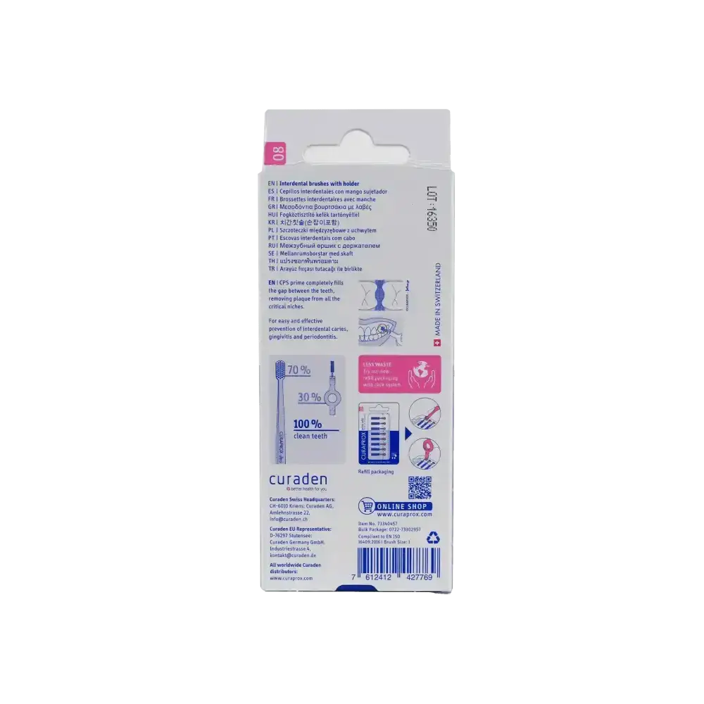 CURADEN - Curaprox Prime Start Interdental Brush Pink - CPS08 - Pharmazone - 