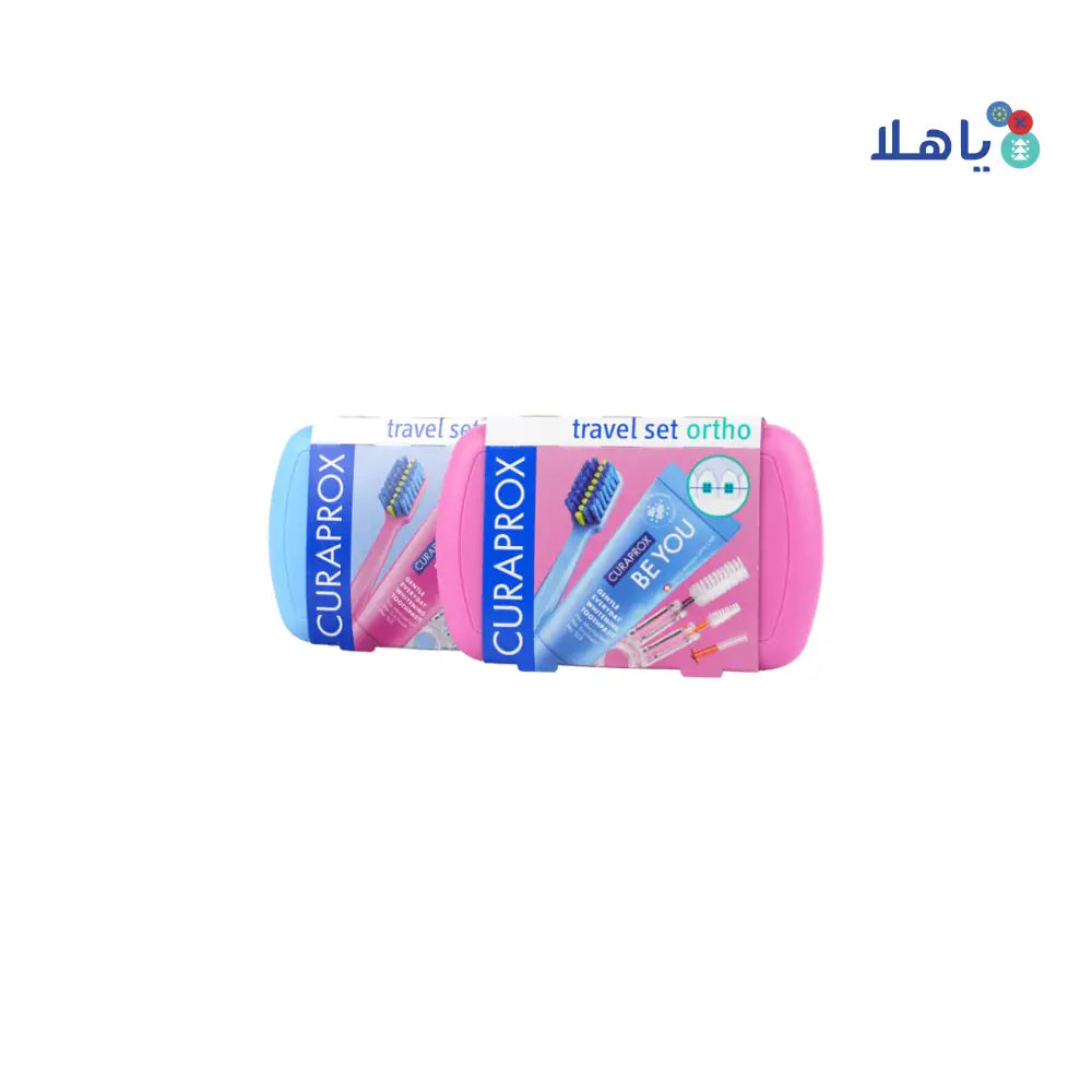 Curaprox Travel Set Orhto Pink + Blue