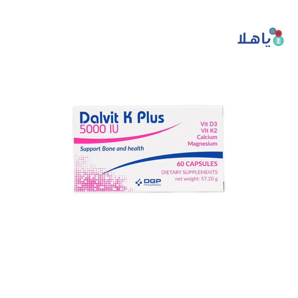 DALVIT K PLUS 5000 IU 60 CAPSULES