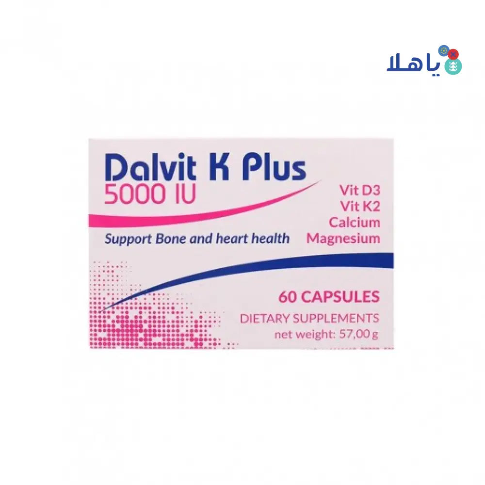 DALVIT K PLUS 5000 IU 60 CAPSULES