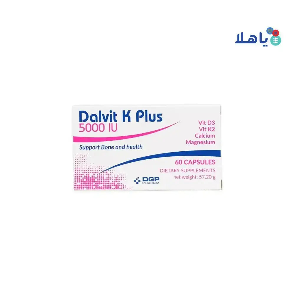 DGP Pharma - DALVIT K PLUS 5000 IU 60 CAPSULES - Pharmazone - 