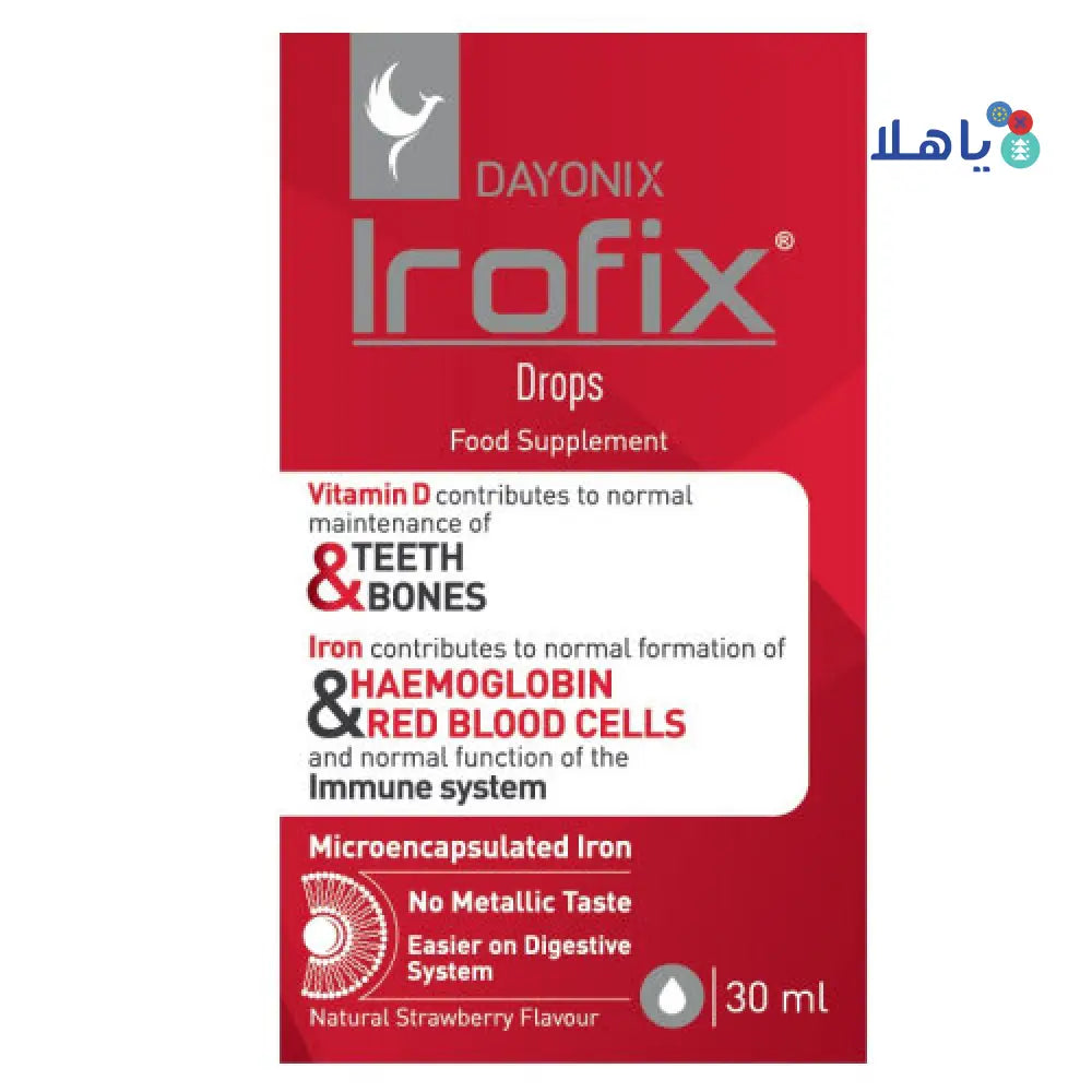 Dayonix Irofix Natural Strawberry Flavour Drops 30ml