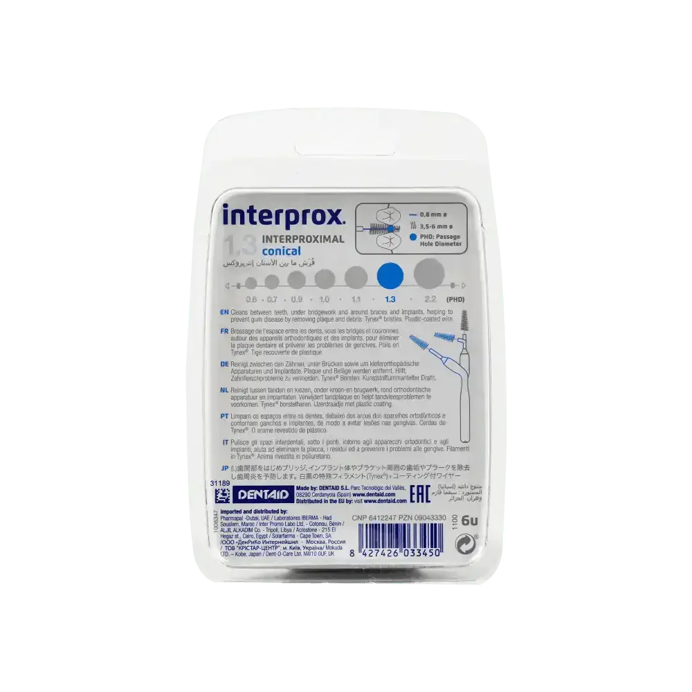 Dentaid - Dentaid Interprox Brush Blue 1.3m Conical - Pharmazone - 