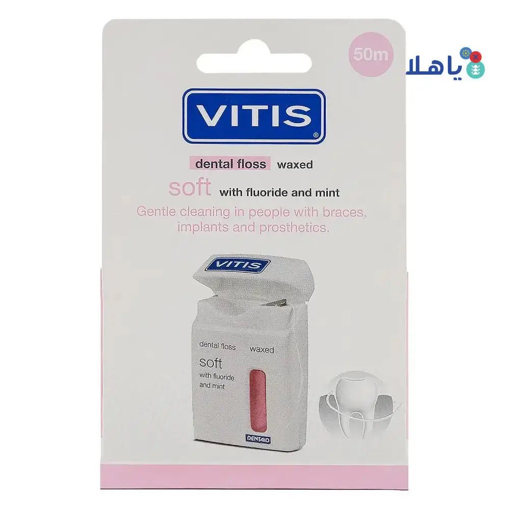 Dentaid - Vitis Soft Dental Floss Waxed 50m - Pink - Pharmazone - 