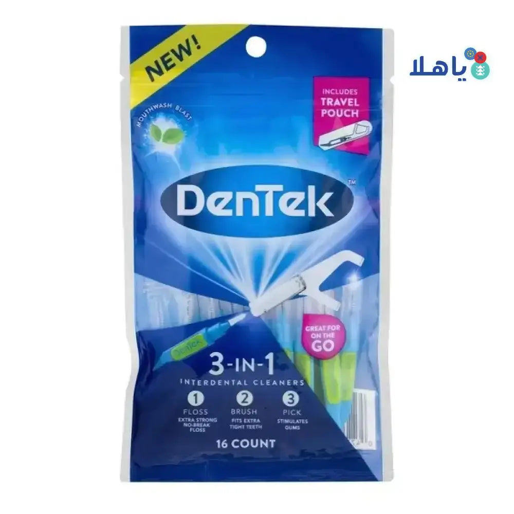 DENTEK - Dentek 3 In 1 Interdental Floss 16Pcs - Pharmazone - 