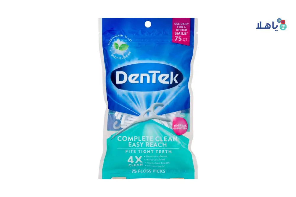 DENTEK COMPLETE CLEAN FLOSS FITS TIGHT TEETH 75 COUNT