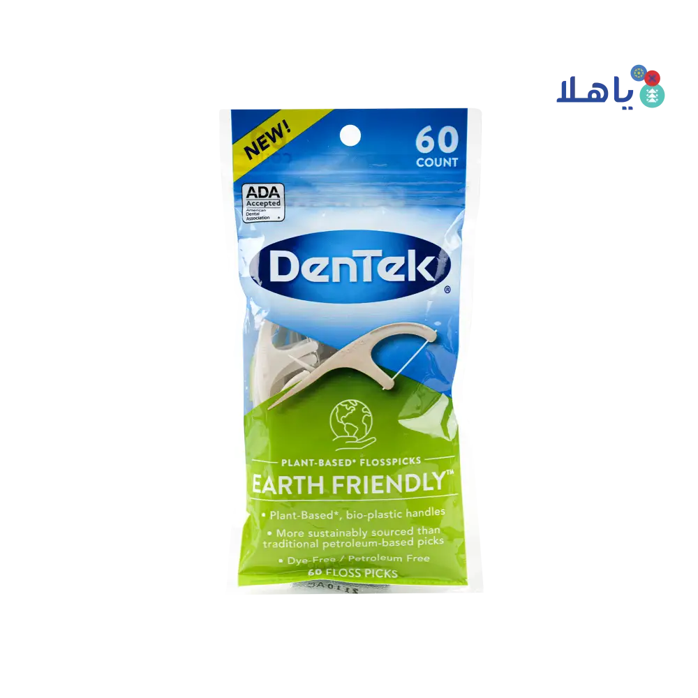 DENTEK EARTH FRIENDLY 60 FLOSS PICKS