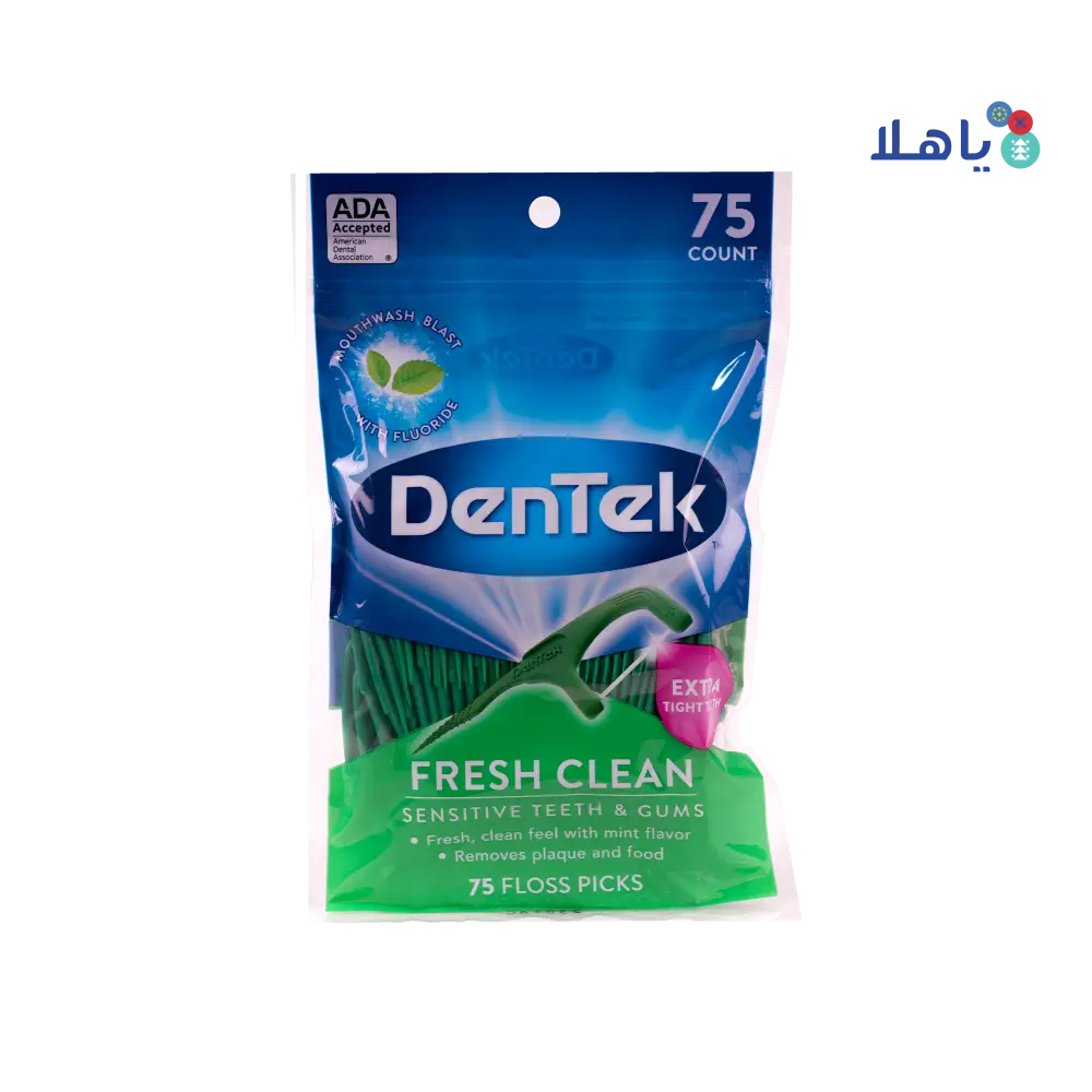 DENTEK FRESH CLEAN FLOSS PICKS 75PCS