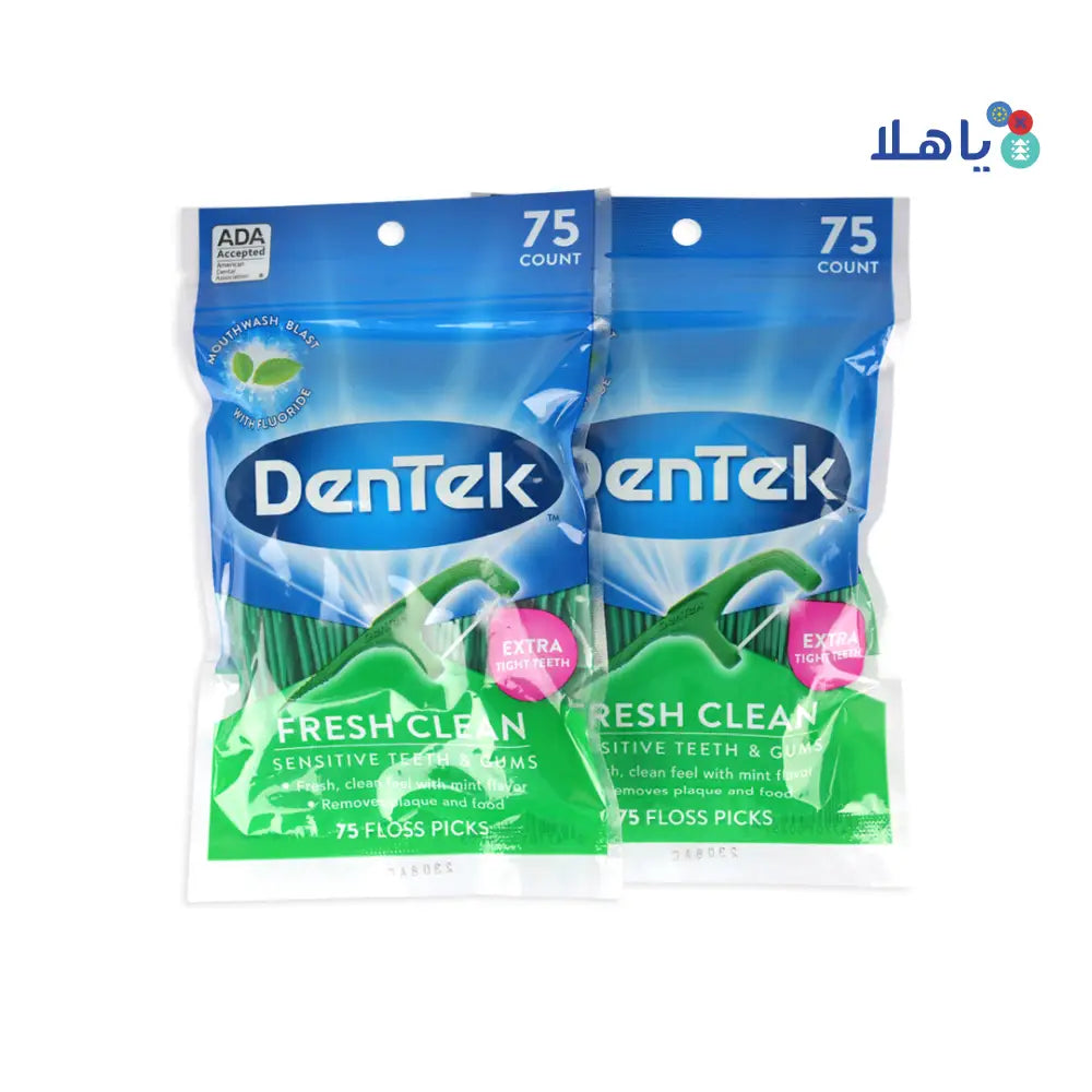 Dentek Fresh Clean Interdental Floss Pick 75pcs Set