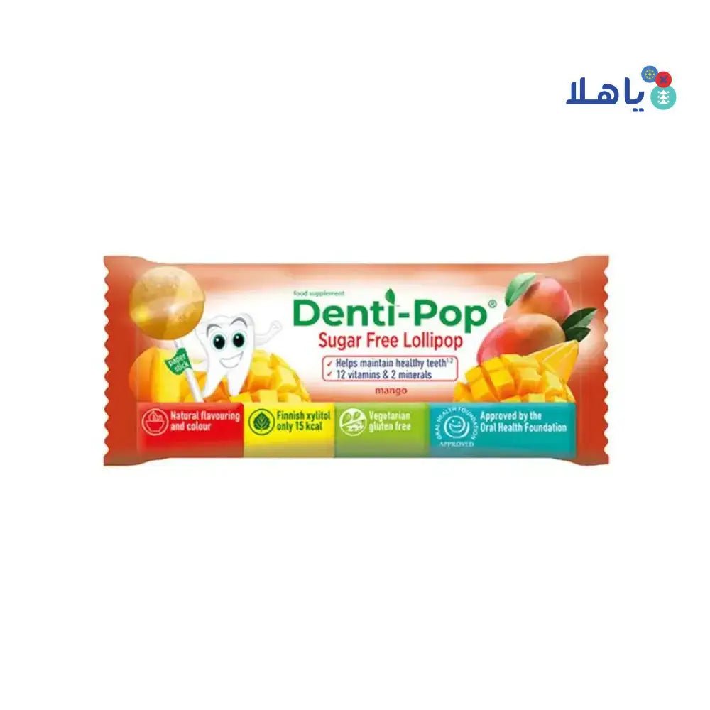 DENTI - POP - DENTI - POP SUGAR FREE LOLLIPOP MANGO FLAVOR - Pharmazone - 