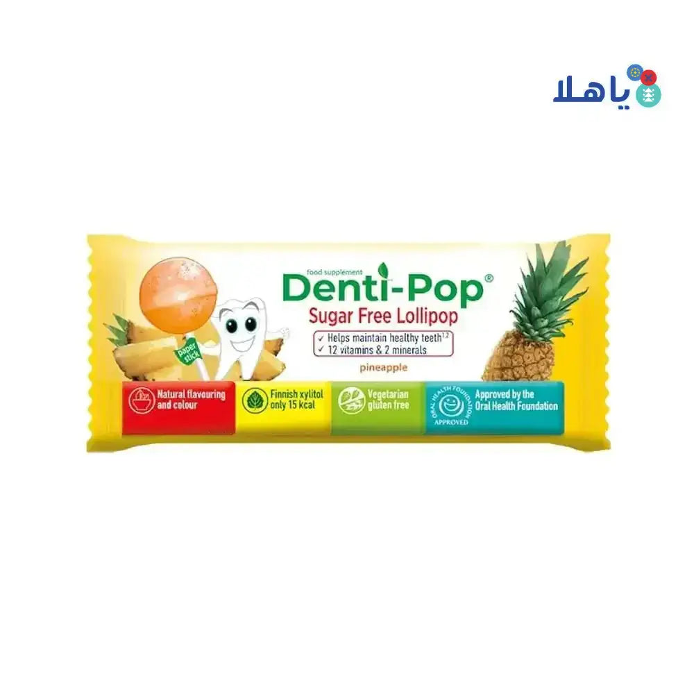 DENTI - POP - DENTI - POP SUGAR FREE LOLLIPOP PINEAPPLE FLAVOR - Pharmazone - 