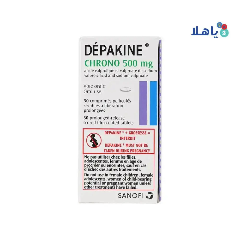 SANOFI Pharma - Depakine Chrono 500Mg Sr 30Tab - Pharmazone - 