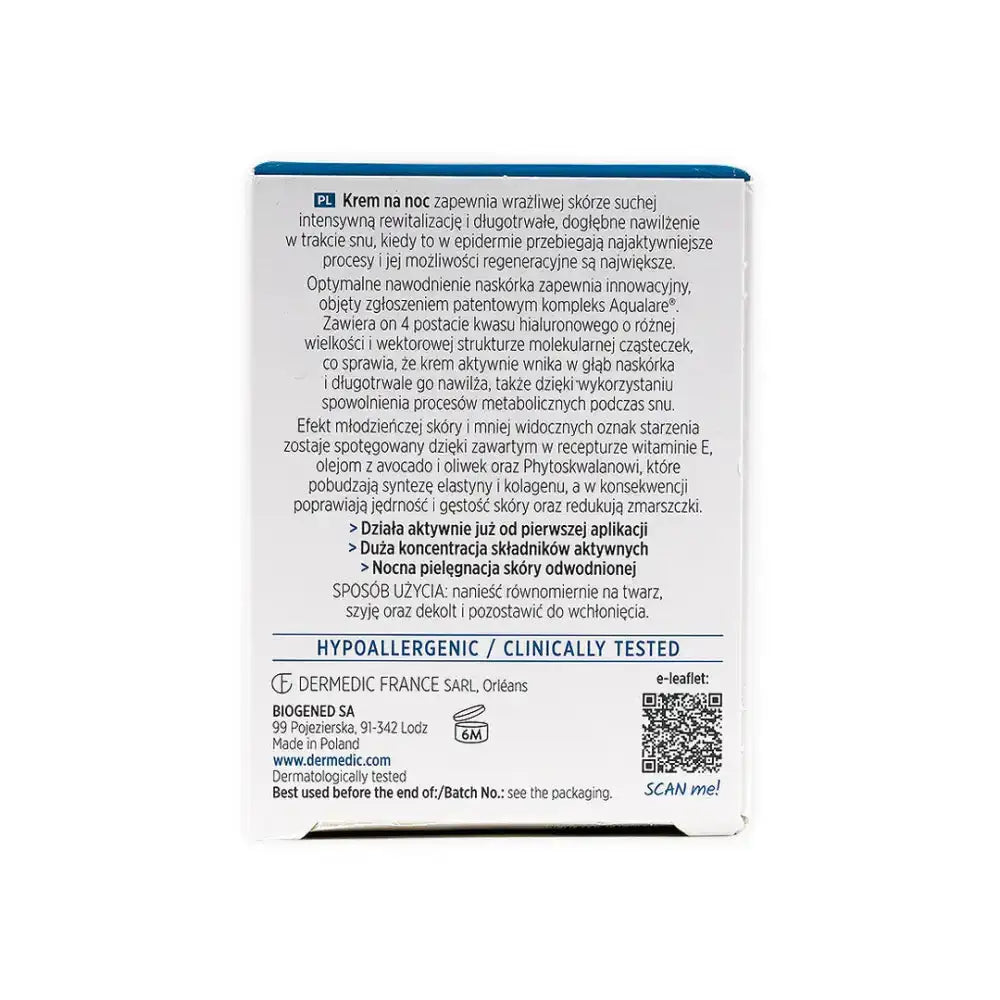 DERMEDIC - Dermedic Hydrain3 Night Cream 50Ml - Pharmazone - 