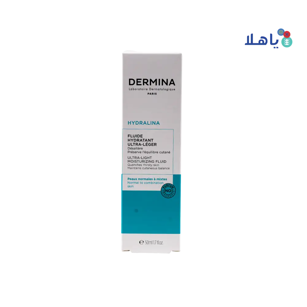 Dermina Hydralina Ultra-Light Moisturizing Fluid 50ml