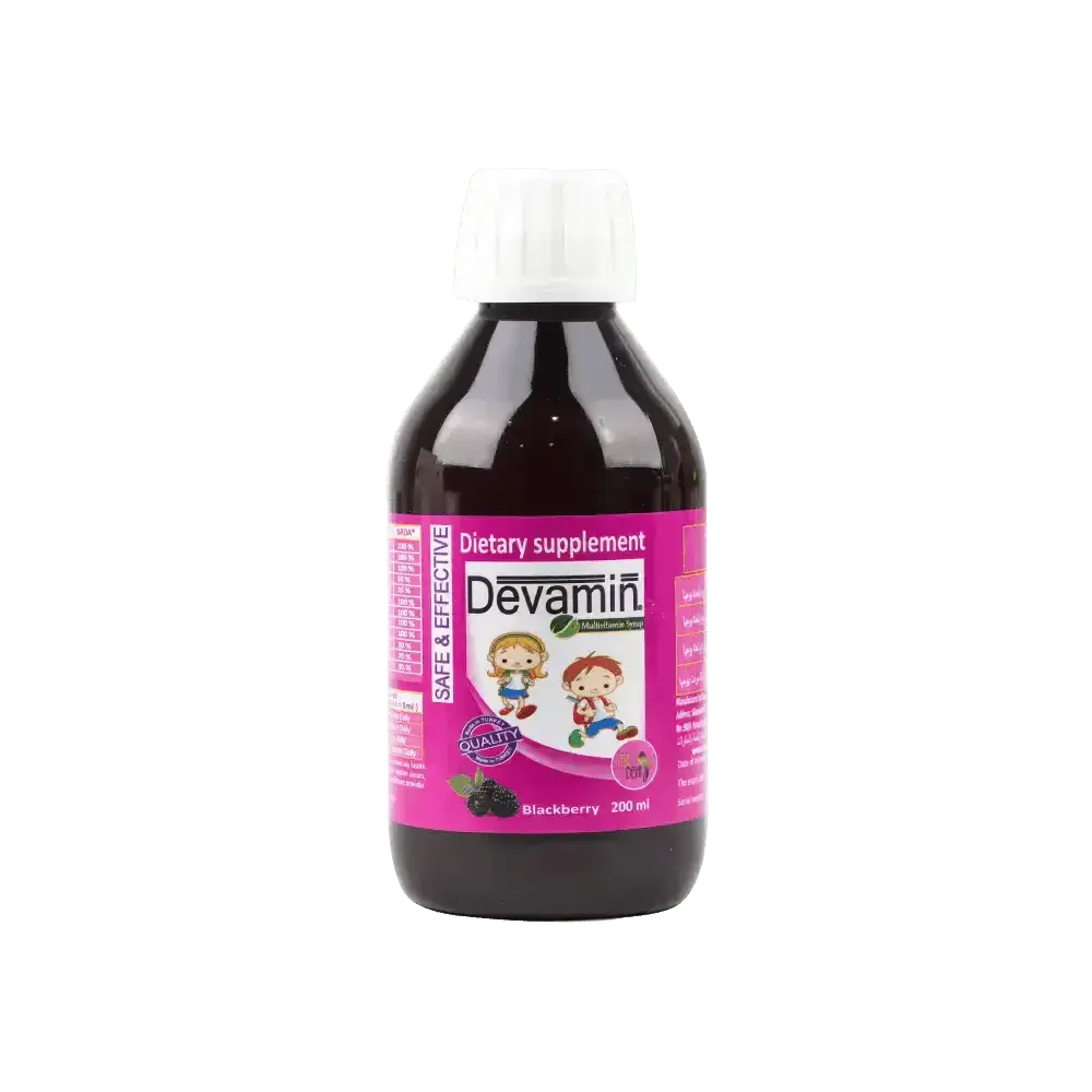 DEVA - DEVAMIN MULTIVITAMIN SYRUP 200ML - BLACKBERRY - Pharmazone - 