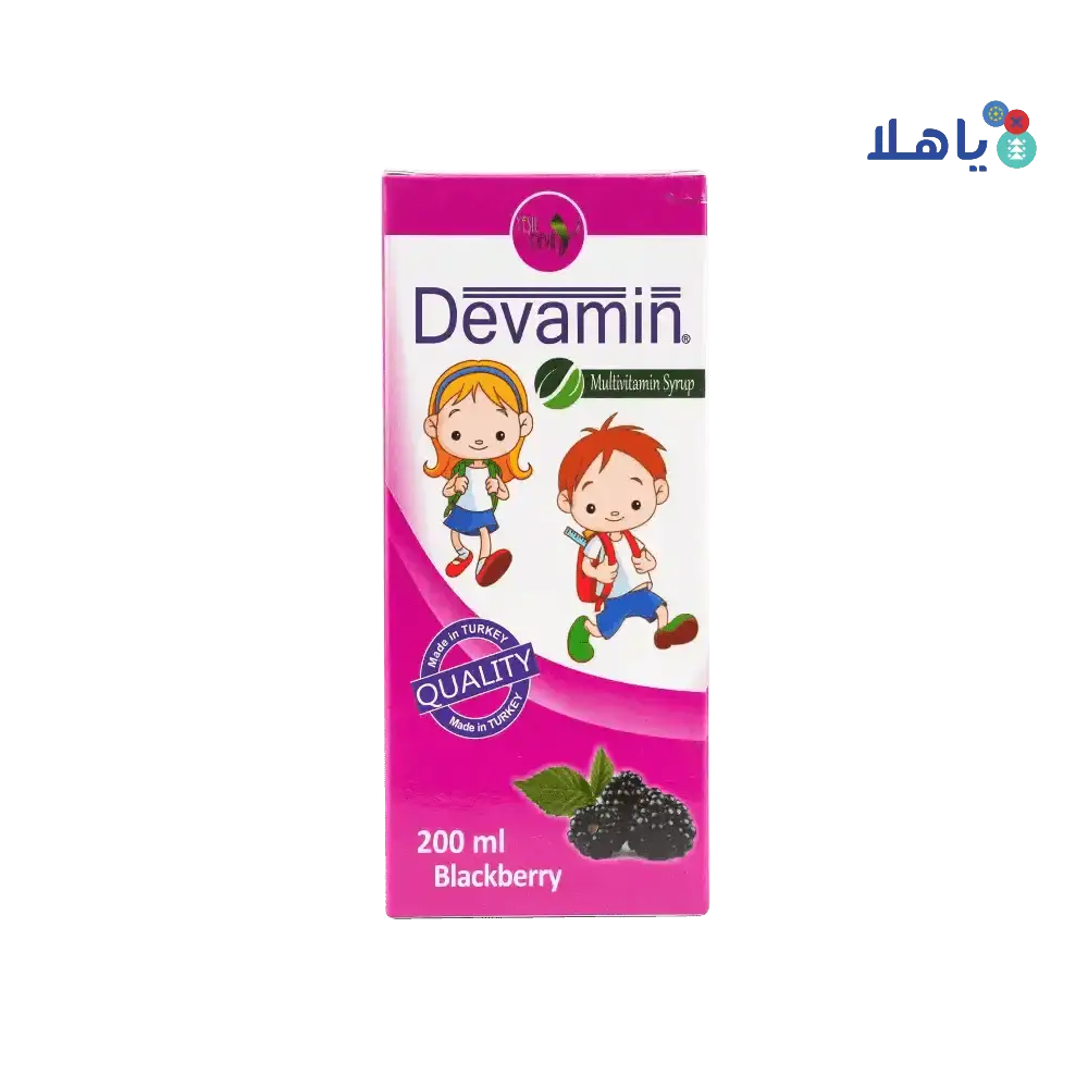 DEVA - DEVAMIN MULTIVITAMIN SYRUP 200ML - BLACKBERRY - Pharmazone - 