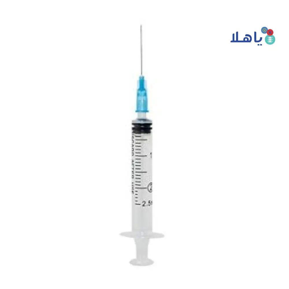 DISPOSABLE SYRINGE WITH NEEDLE 100PC 2ML/CC