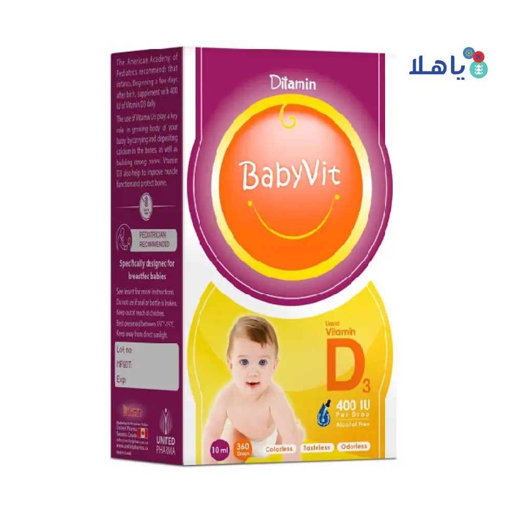 DITAMIN BABYVIT VIT D3 400IU DROPS 10ML