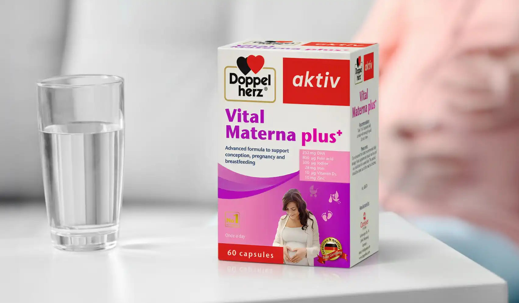 A box of prenatal vitamins for women.