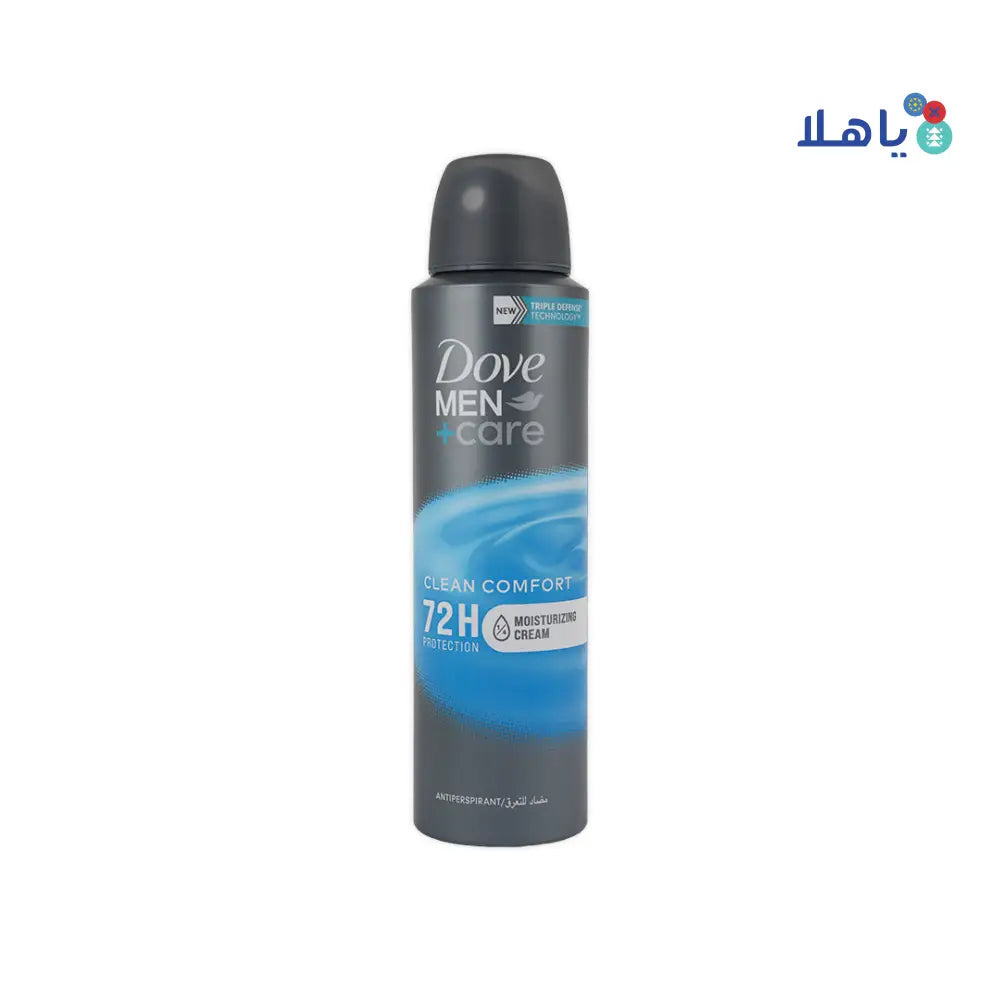 Dove Antiperspirant Men+Care 72hrs Spray 150ml-Clean Comfort