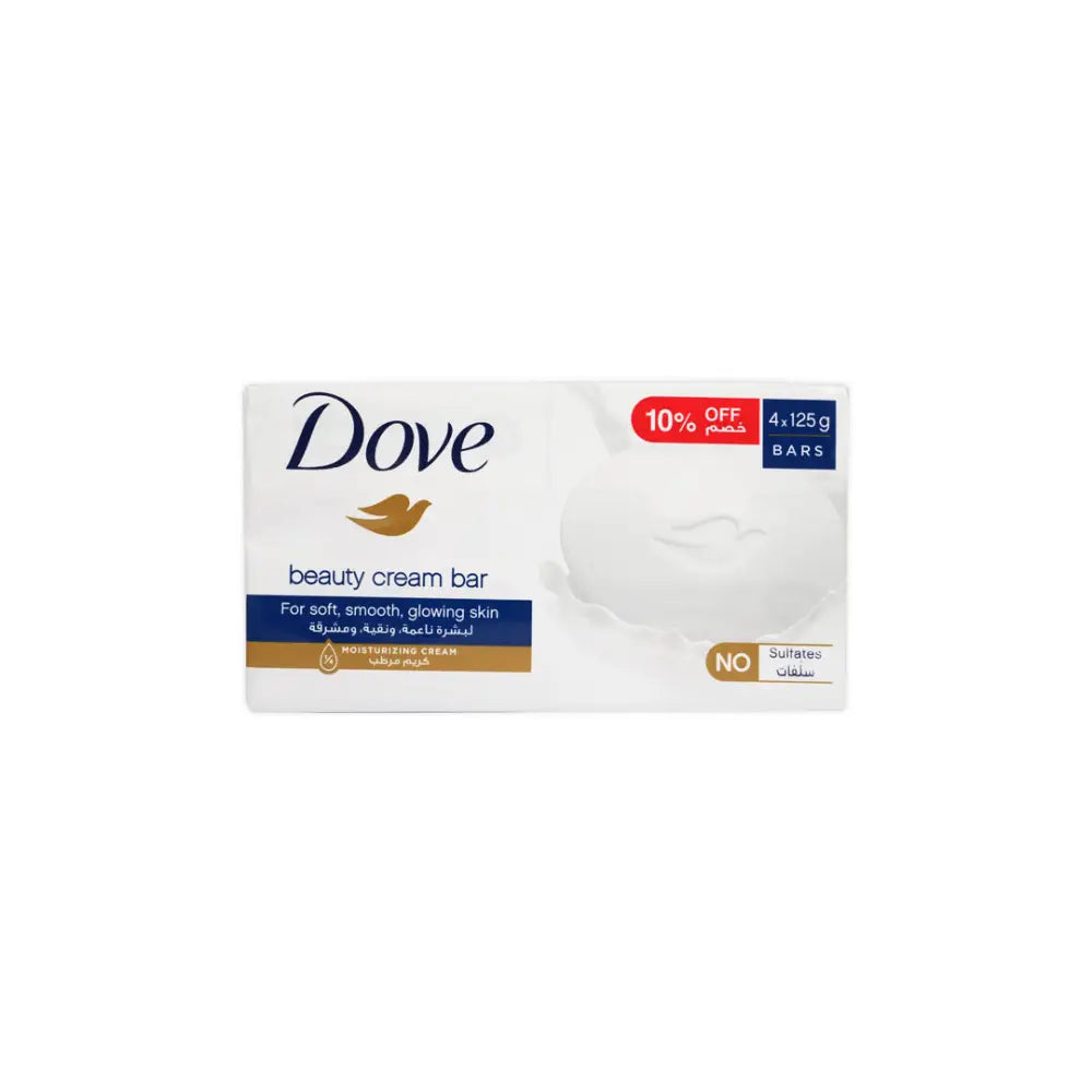 Dove Beauty Cream White Bars 4X125g 10% Off