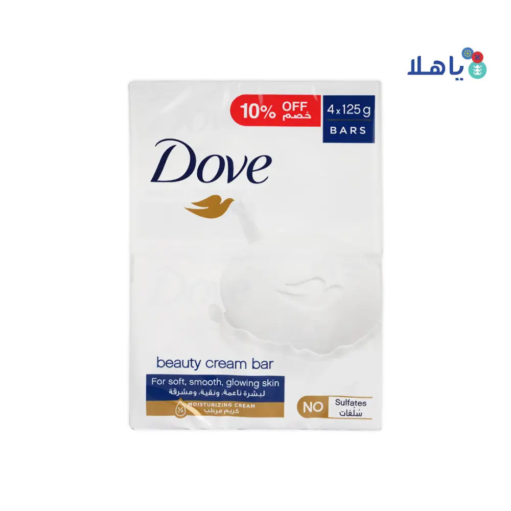 Dove Beauty Cream White Bars 4X125g 10% Off