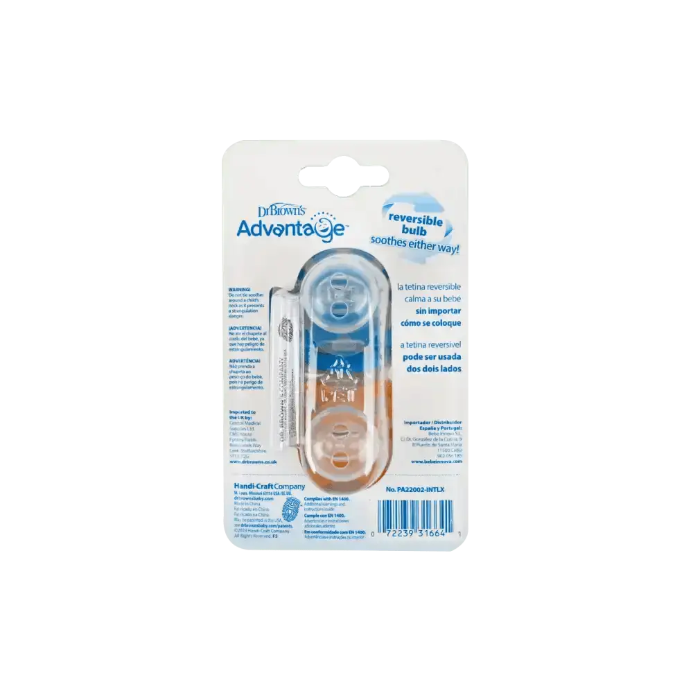 Dr Browns - Dr Browns Advantage Pacifier Blue(6 - 18m) - 6641 - Pharmazone - 