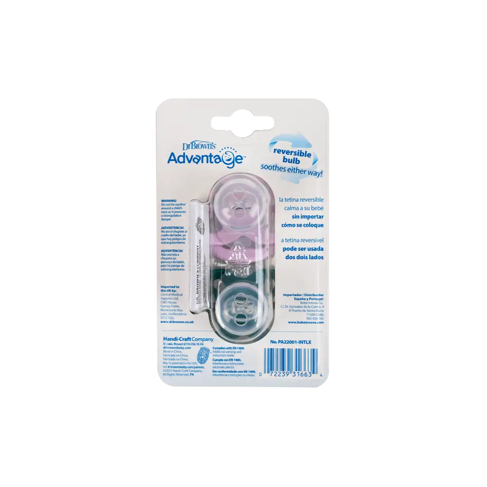 Dr Browns Advantage Pacifier Pink(6-18m)-6634