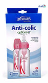 Dr.Browns Anti-Colic Baby Bottle 0m+2 x 250ml Pink -6369