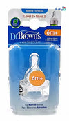 Dr Browns - Dr Browns Natural Flow 2 Silicone Nipples(6m+) - 4891 - Pharmazone - 