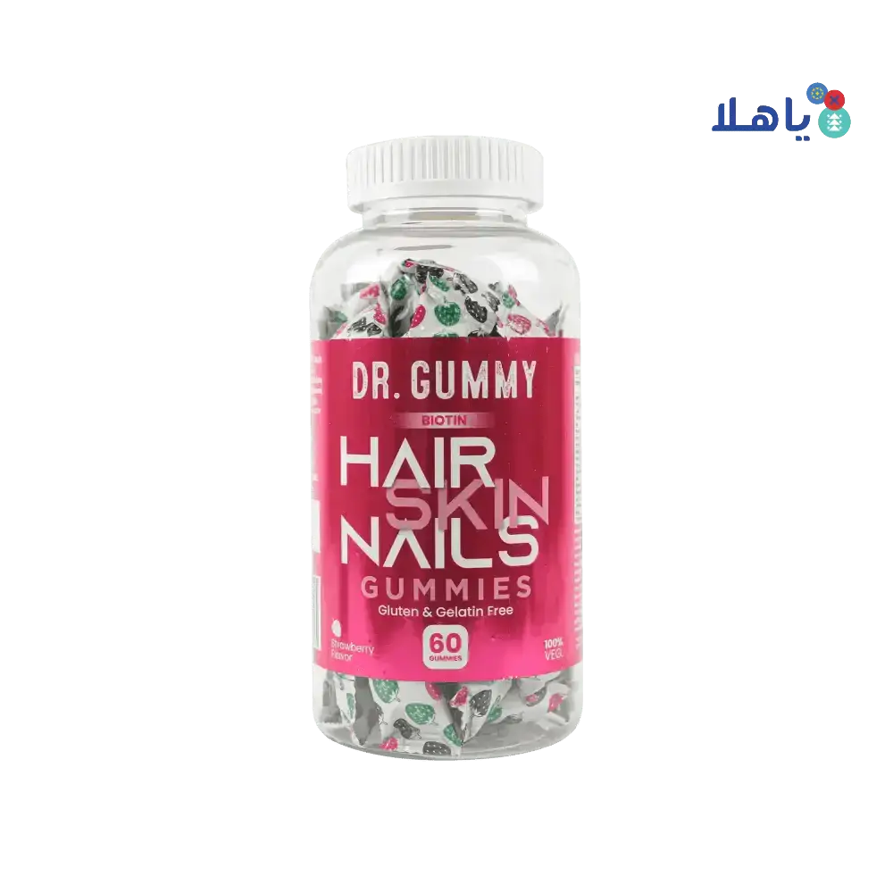 Enzymes Pharmaceuticals - DR.Gummy Hair Skin Nails 60 Gummies - Strawberry - Pharmazone - 